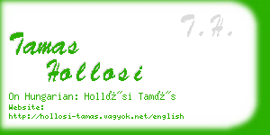tamas hollosi business card